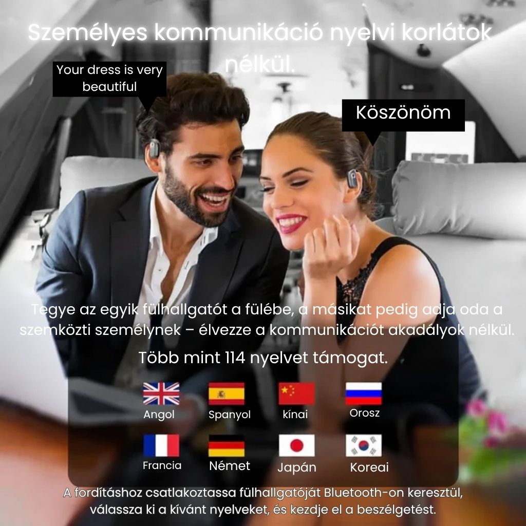 Azonnali fordítás 114 nyelven – EchoLink intelligens fülhallgató